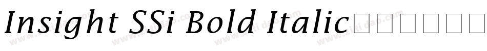 Insight SSi Bold Italic字体转换